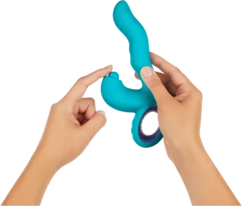 Klio - Rabbit Δονητής Τριπλής Δράσης 21 cm - Γαλάζιο