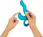 Klio - Rabbit Δονητής Τριπλής Δράσης 21 cm - Γαλάζιο