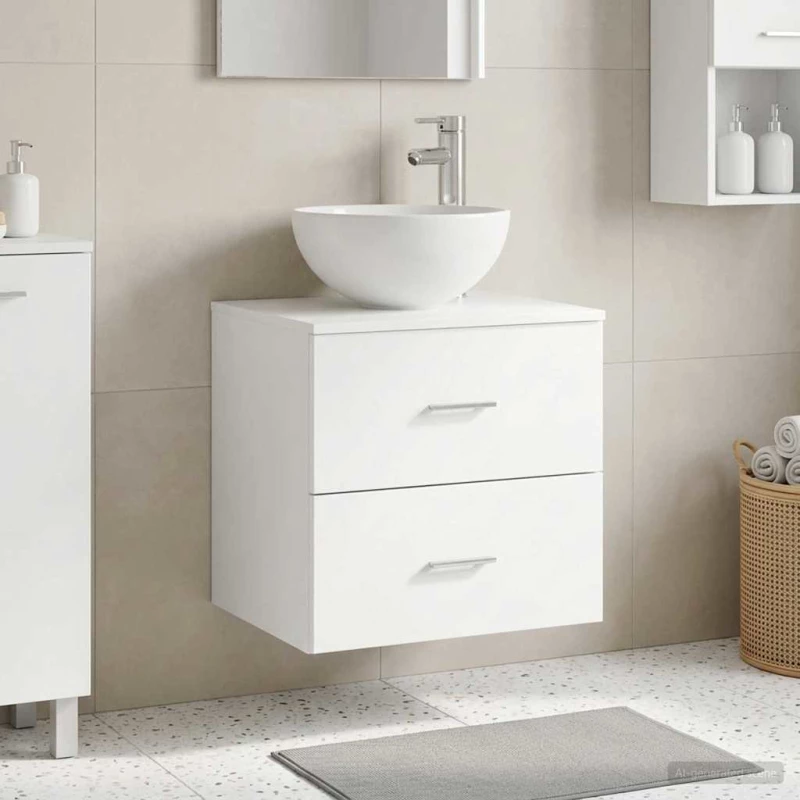Επιτοίχια Λεκάνη Έπιπλο Λευκό 49,5 x 41 x 64,5 εκ |890262