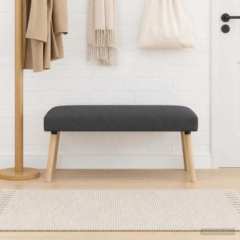 παγκάκι Μονόχρωμο Σκούρο Γκρι 110 x 40 x 46 cm Μπουκλέ |42038414
