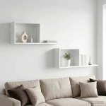 Κρεμαστά ράφια 2 pcs Λευκό 80 x 15 x 30 εκ Επεξεργασμένο Ξύλο |8012317