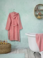 Μπουρνούζι παιδικό με κουκούλα Wizard Strawberry Pink No 12 nima