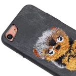 Θήκη back cover handmade Σκύλος πλεκτός για iPhone 7/8 - Σκούρο Γκρι