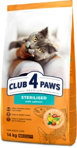 Ξηρή Τροφή Γάτας Club 4 Paws Premium Sterilized με Σολομό 14kg
