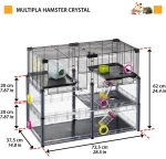 Κλουβί Ferplast Multipla Crystal για Χάμστερ 72,5x37,5x62cm
