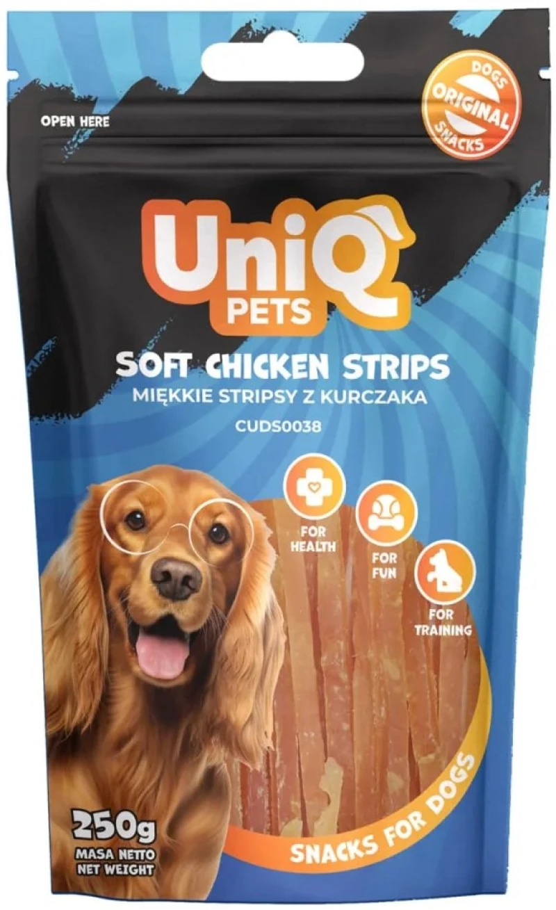 Λιχουδιές Σκύλου Uniq Pets Strips με Κοτόπουλο 250gr