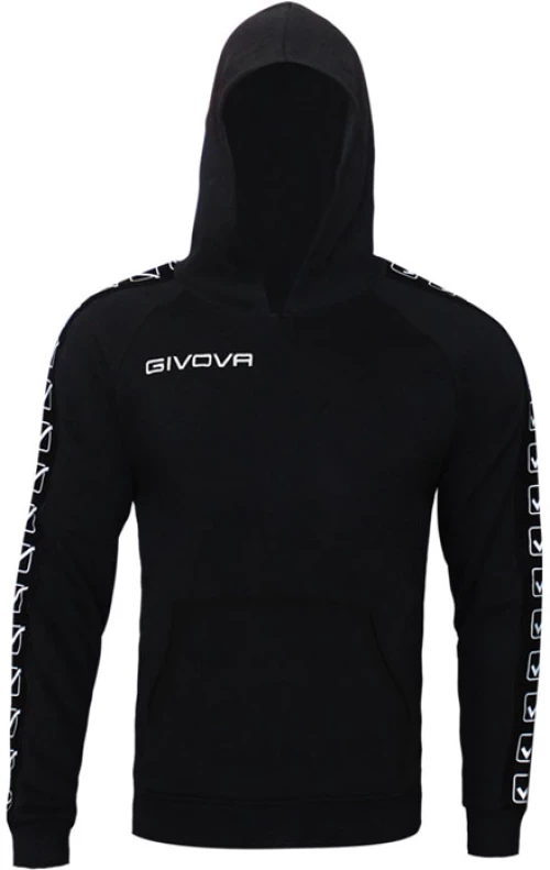GIVOVA GIVOVA FELPA CON CAPPUCCIO TERRY BAND BLK BA014-0010