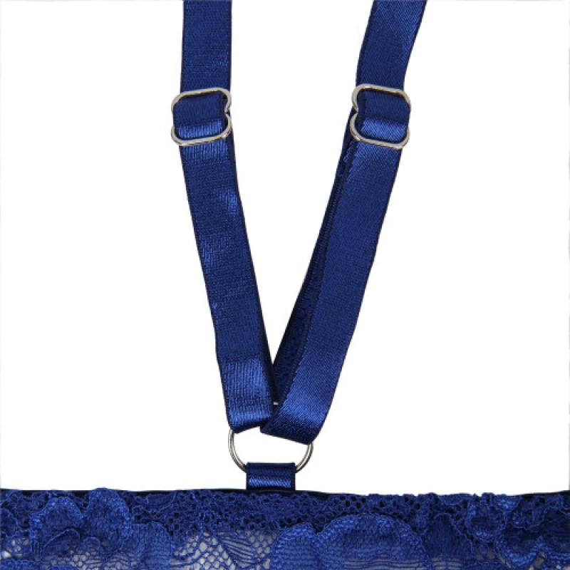 Blue Mesh Chemise with String