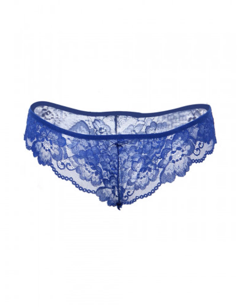 Blue Mesh Chemise with String