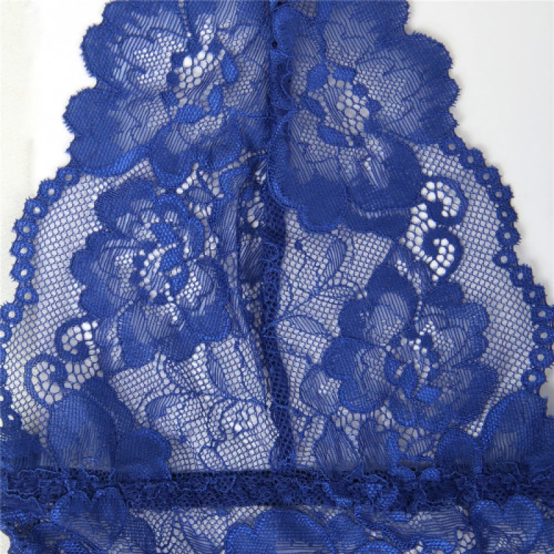Blue Mesh Chemise with String