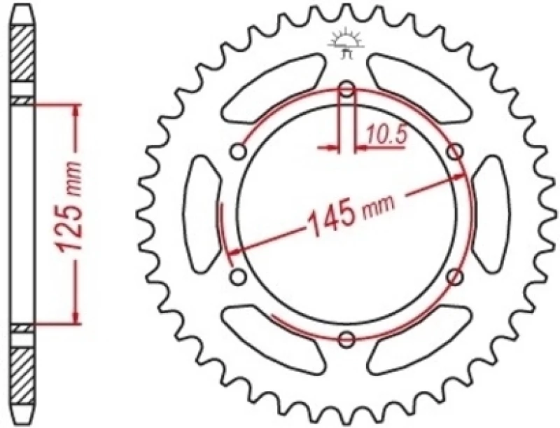 ΓΡΑΝΑΖΙ ΟΠΙΣΘΙΟ XT660X -R B4011 45Δ 855 RK 4011-45