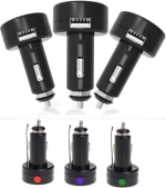 3 σε 1φορτιστής αυτοκινήτου USB, θερμόμετρο και μετρητής τάσης μπαταρίας DoFull