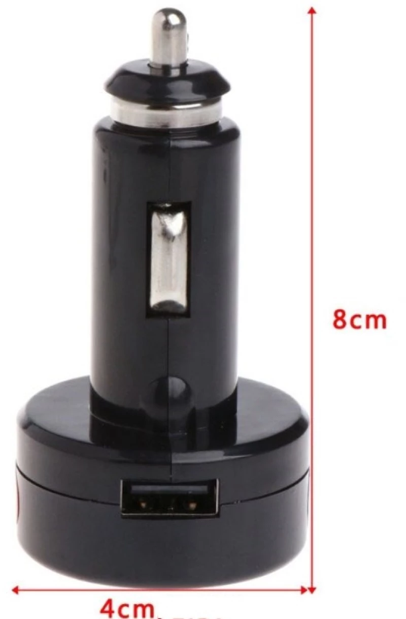 3 σε 1φορτιστής αυτοκινήτου USB, θερμόμετρο και μετρητής τάσης μπαταρίας DoFull