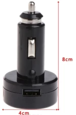 3 σε 1φορτιστής αυτοκινήτου USB, θερμόμετρο και μετρητής τάσης μπαταρίας DoFull