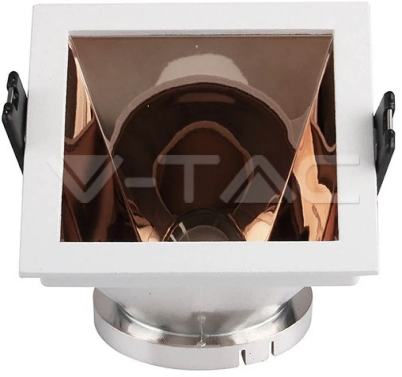 V-TAC Μεταλλικό Πλαίσιο Σποτ για GU10 8.5x8.5cm Χάλκινο