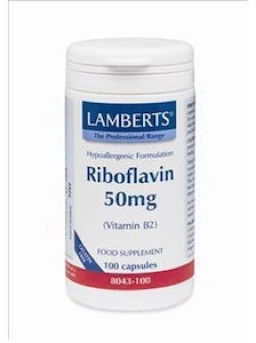 Lamberts Riboflavin(Vit B2) 50 mg 100 κάψουλες